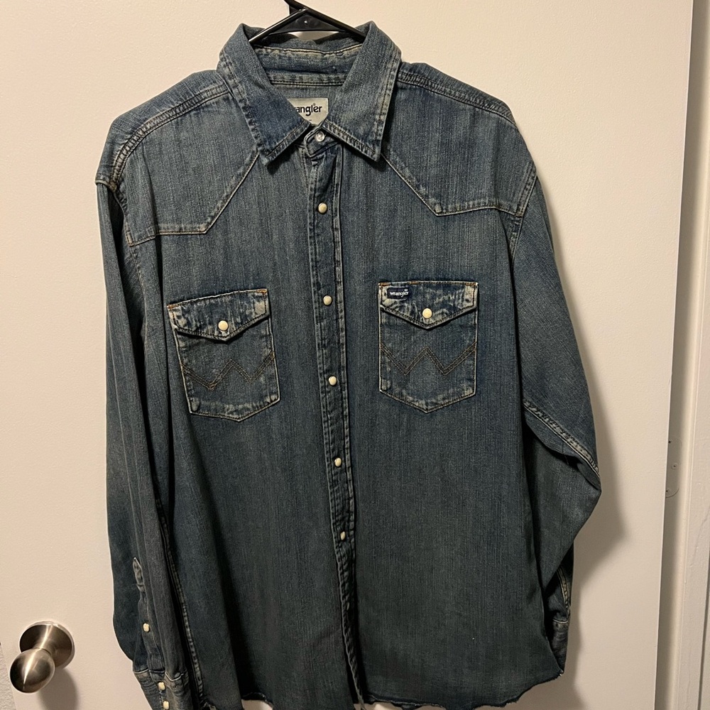 Wrangler Blue Denim Shirt